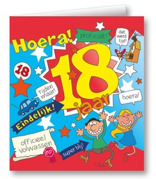 [7028518] Kaart Cartoon 18 jaar