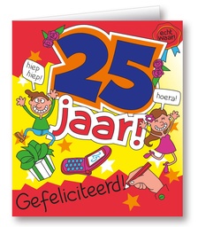 [7028520] Kaart Cartoon 25 jaar