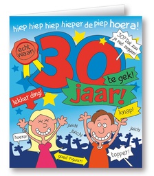 [7028521] Kaart Cartoon 30 jaar