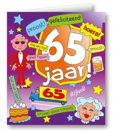 [7028529] Kaart Cartoon 65 jaar