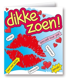 [7028545] Kaart Cartoon Dikke zoen