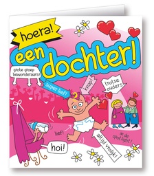 [7028543] Kaart Cartoon Hoera een dochter
