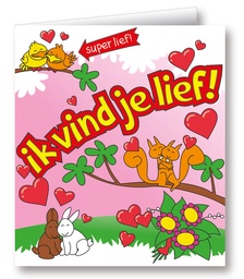 [7028538] Kaart Cartoon Ik vind je lief