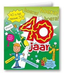 [7028522] Kaart Cartoon man 40 jaar