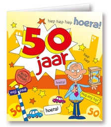 [7028524] Kaart Cartoon man 50 jaar