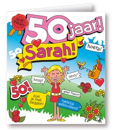 [7028527] Kaart Cartoon Sarah 50 jaar
