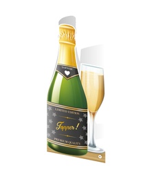[7029691] Champagne kaart Topper
