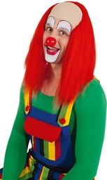 [32220] Clownspruik langhaar rood met kale kop