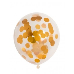 Confetti ballonnen metallic 6 st.