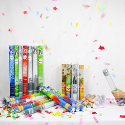 Confetti kanon 40 cm, diverse kleuren